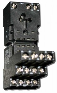 Support relais enfichable, composant électronique PERRY ELECTRIC pour motorisation à portail TREBI